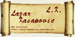 Lazar Kasapović vizit kartica